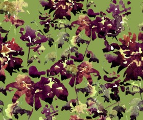Disarray watercolor flowers vector seamless pattern 02