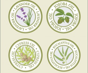 Edible Oil labels creative vector