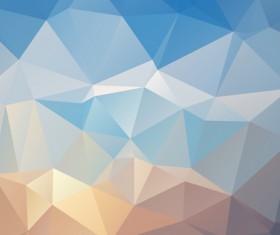 Embossment triangular blue background vector 06
