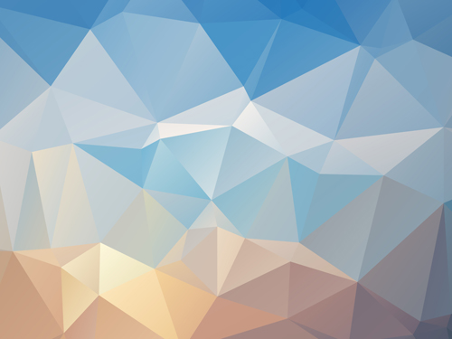 Embossment triangular blue background vector 06
