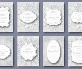 Exquisite greeting card design elements vector 04