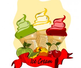 Exquisite ice cream hand drawing vector material 04