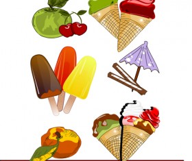 Exquisite ice cream hand drawing vector material 05