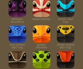 Fashion chameleon App icon vector