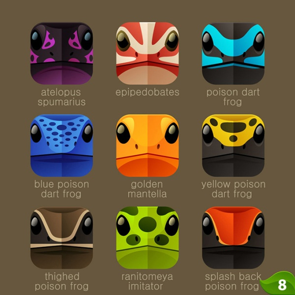 Fashion chameleon App icon vector
