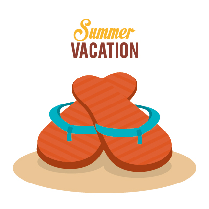 Flat summer holiday vintage background vector