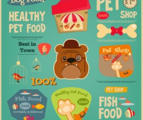 Food sale sticker with logos vectors 02