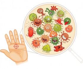 Funny bacteria cartoon styles vector 02