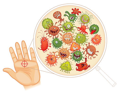 Funny bacteria cartoon styles vector 02