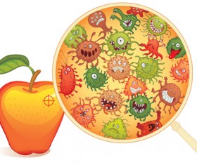 Funny bacteria cartoon styles vector 04