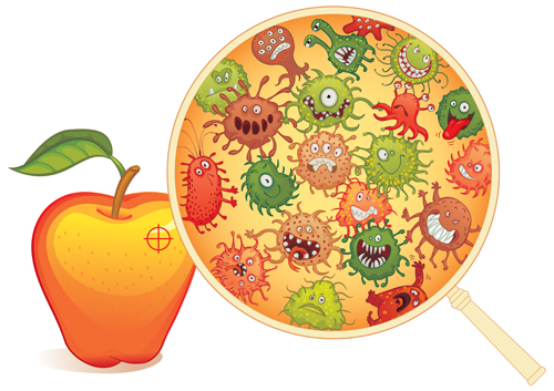 Funny bacteria cartoon styles vector 04