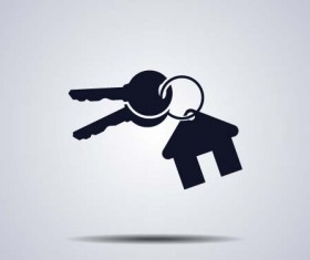 Houses with key logos vector