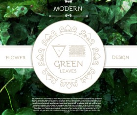 Labels with flower blurs background vector 04