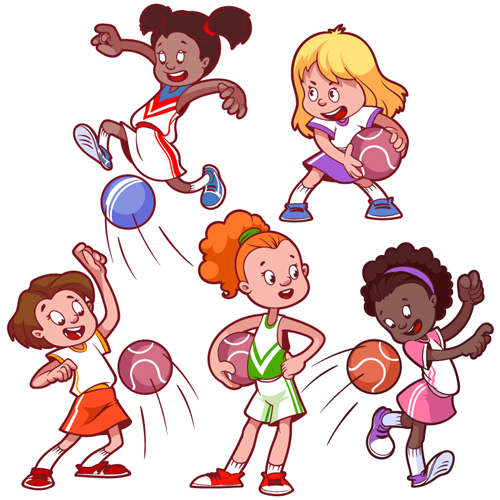 Lovely kids children cartoon graphics vector set 02