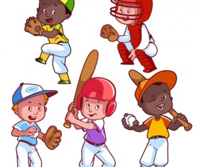 Lovely kids children cartoon graphics vector set 05