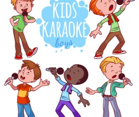 Lovely kids children cartoon graphics vector set 07