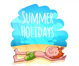 Lovely kids children cartoon graphics vector set 12