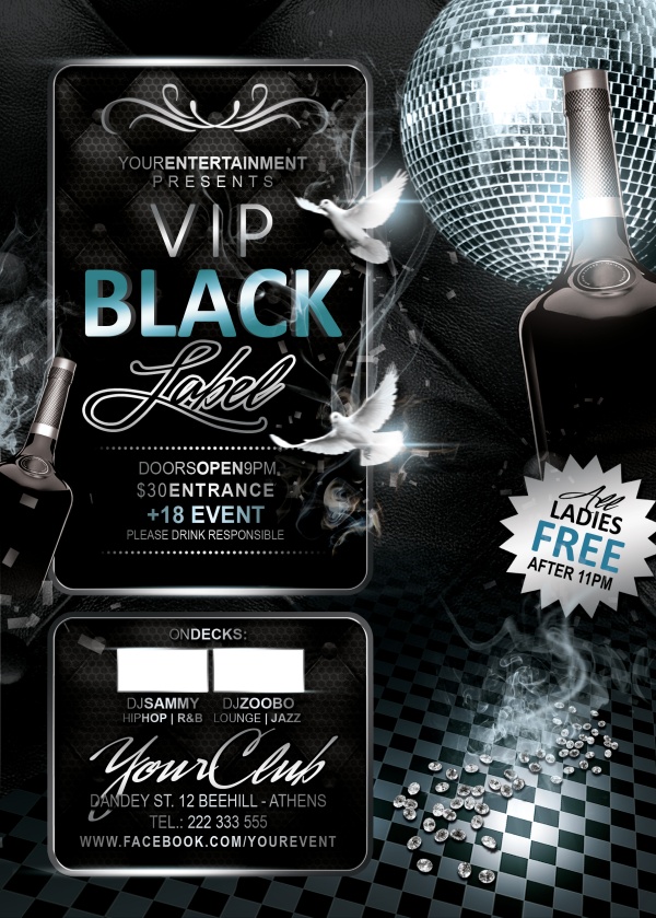 Luxury party flyer psd template 01