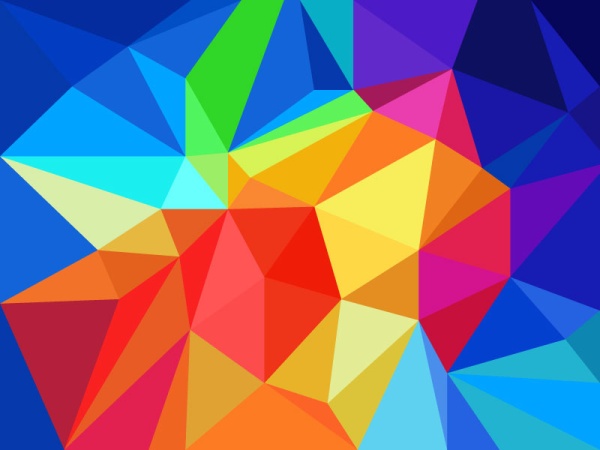 Multicolor geometric shapes design vector background free download