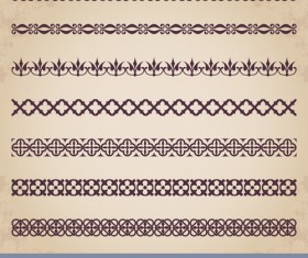 Ornaments borders decorative elements vector set 01