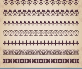 Ornaments borders decorative elements vector set 02