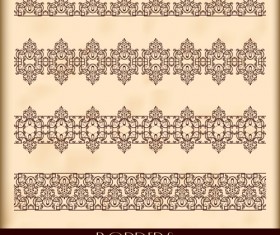 Ornaments borders decorative elements vector set 04