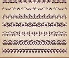 Ornaments borders decorative elements vector set 05