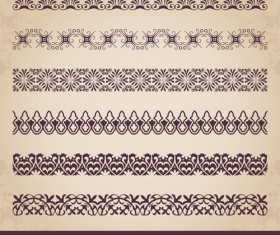 Ornaments borders decorative elements vector set 06