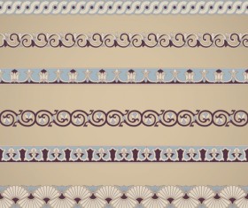 Ornaments tiling borders seamless vectors 01