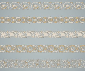 Ornaments tiling borders seamless vectors 02