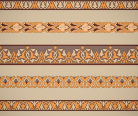Ornaments tiling borders seamless vectors 03