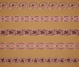 Ornaments tiling borders seamless vectors 04