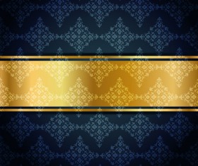 Ornate VIP gold background art vector 04
