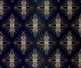 Ornate damask seamless pattern vectors material 02