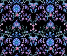 Paisley with flower vector seamless patterns 02