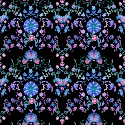 Paisley with flower vector seamless patterns 02