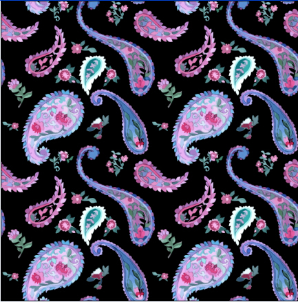 Paisley with flower vector seamless patterns 03