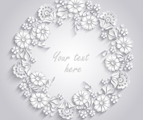 Paper flower background vector material 01