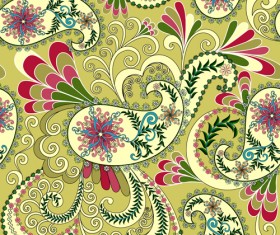 Pattern paisley seamless vector material 03