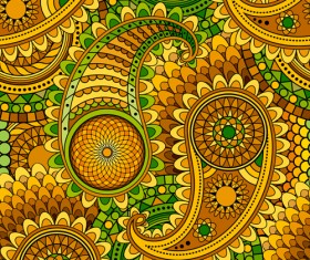 Pattern paisley seamless vector material 04