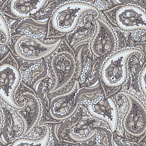 Pattern paisley seamless vector material 08