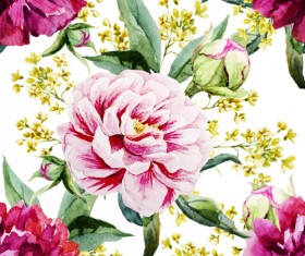 Purple Peony Watercolor Vector Free Download