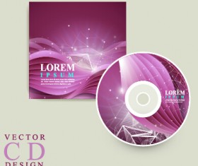 Purple CD cover design vector