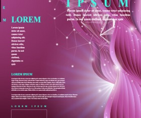 Purple corporate brochure cover vectors 03