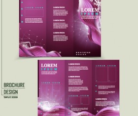 Purple corporate brochure cover vectors 06