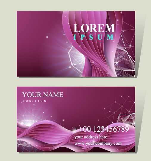 Purple corporate card vector material