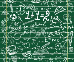 School chalk hand drawing elements vectors material 05