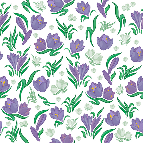 Seamless floral pattern beautiful vector material 02
