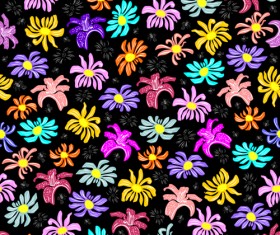 Seamless floral pattern beautiful vector material 03