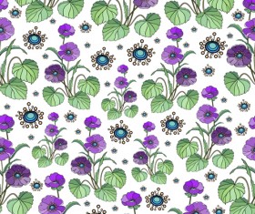 Seamless floral pattern beautiful vector material 04